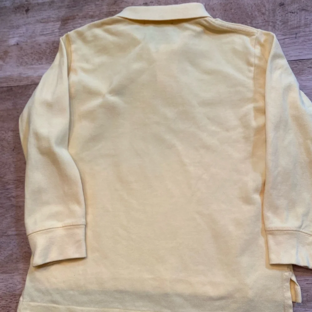 Vintage Polo by Ralph Lauren Boy’s Sz 5 Yellow  Pique Knit Long Sleeve‎ Pullover